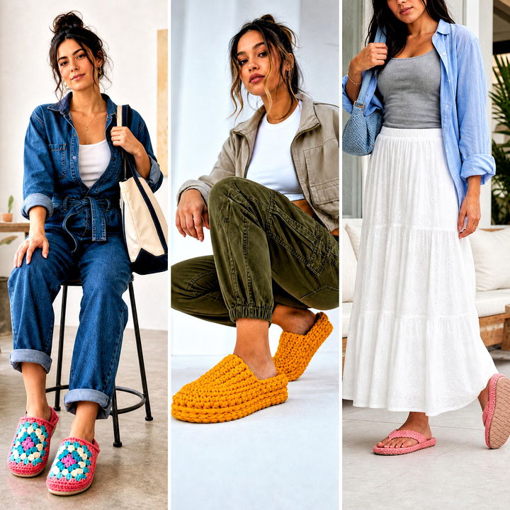 25 Quick Crochet Slippers outfit ideas