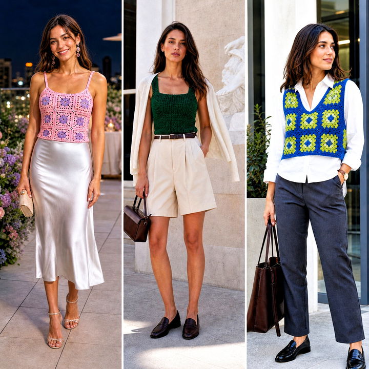 25 Square Crochet Top outfit ideas