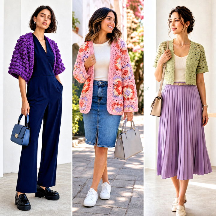 25 simple crochet shrug outfit ideas