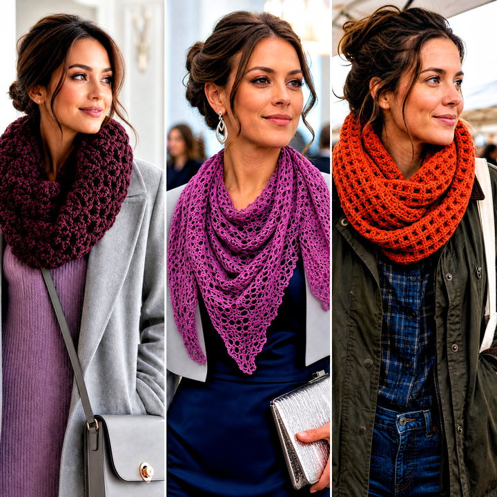 25 snood crochet scarf outfit ideas