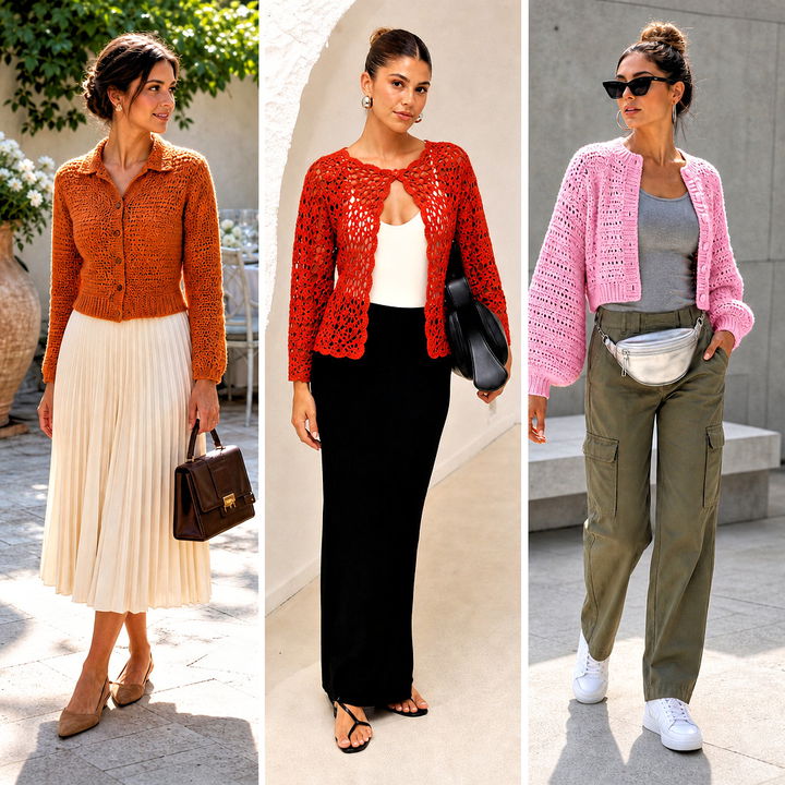 25 top down crochet raglan cardigan outfit ideas