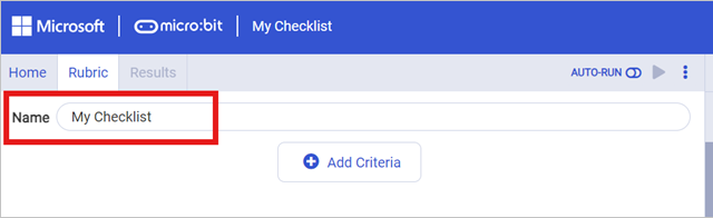 Checklist name