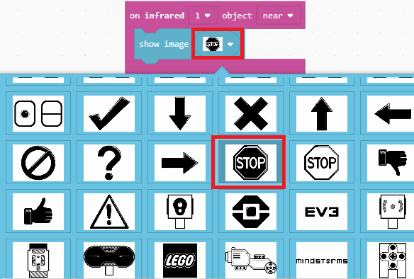 Screen image selections