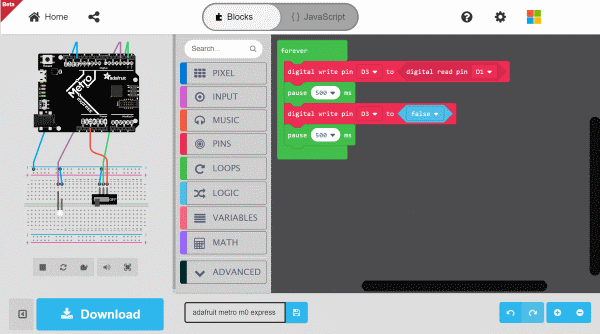 Maker editor screenshot