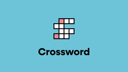 Crossword on a blue background