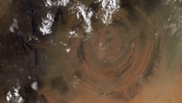 The Richat Structure as seen from space.