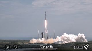 A SpaceX Falcon 9 rocket launches 29 Starlink internet satellites from Florida’s Cape Canaveral Space Force Station on Aug. 21, 2026.
