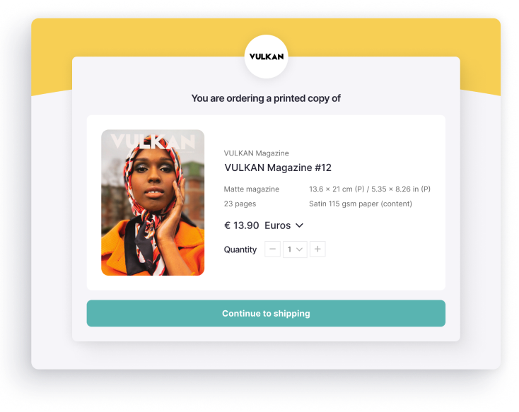 Peecho ecommerce basket