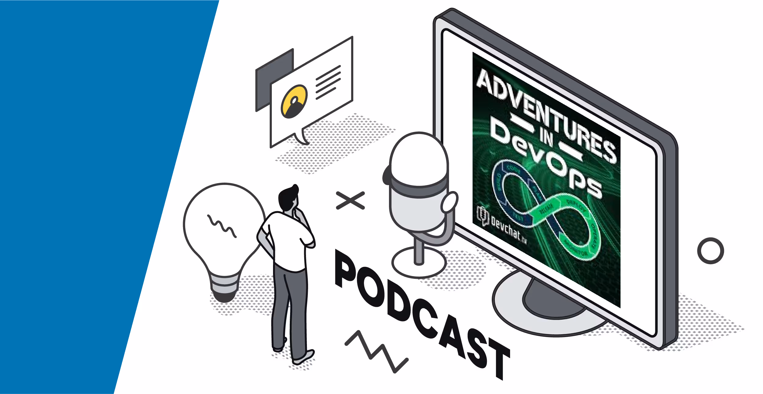 Illustration of podcast