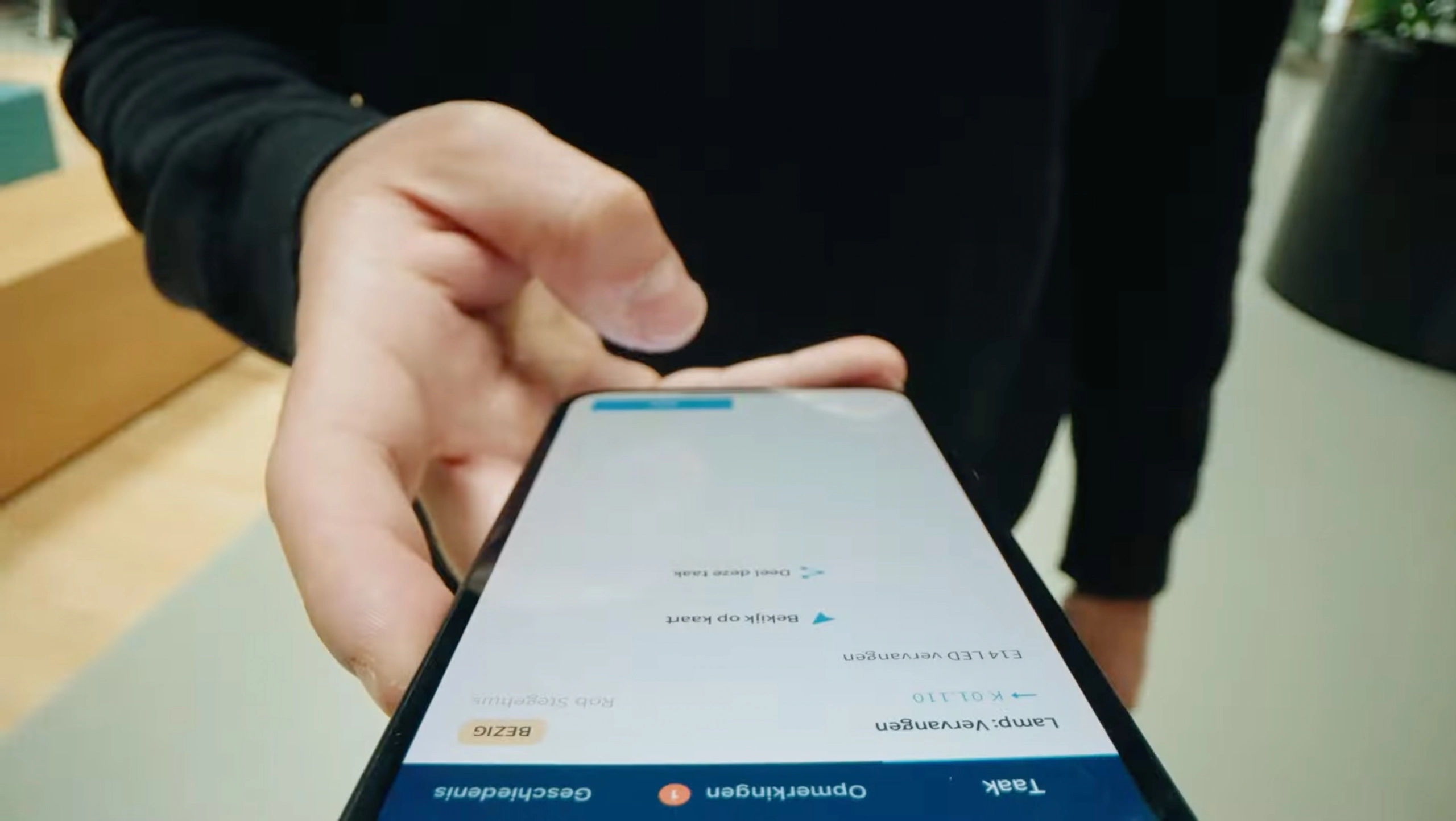Finishing a task in the One Go app