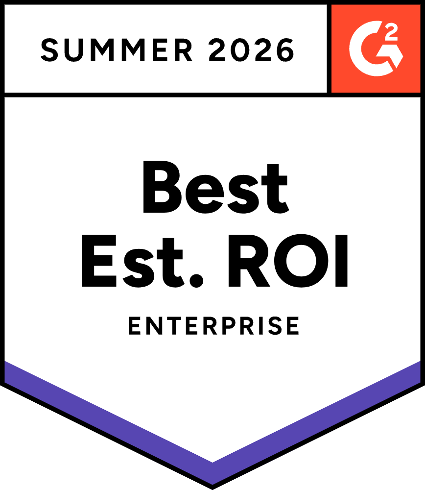 G2 best estimate ROI enterprise summer 2026 award