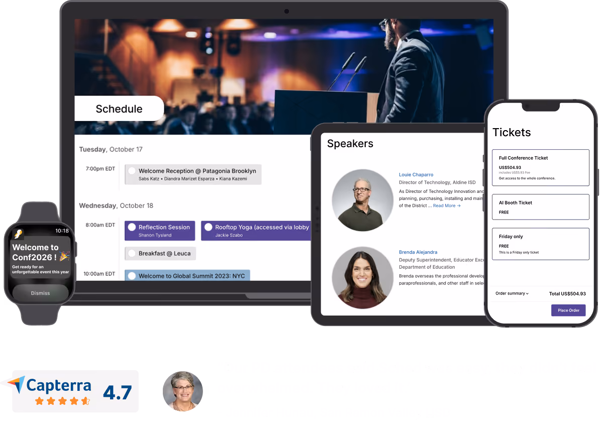 Sched Event Management Software Hero image