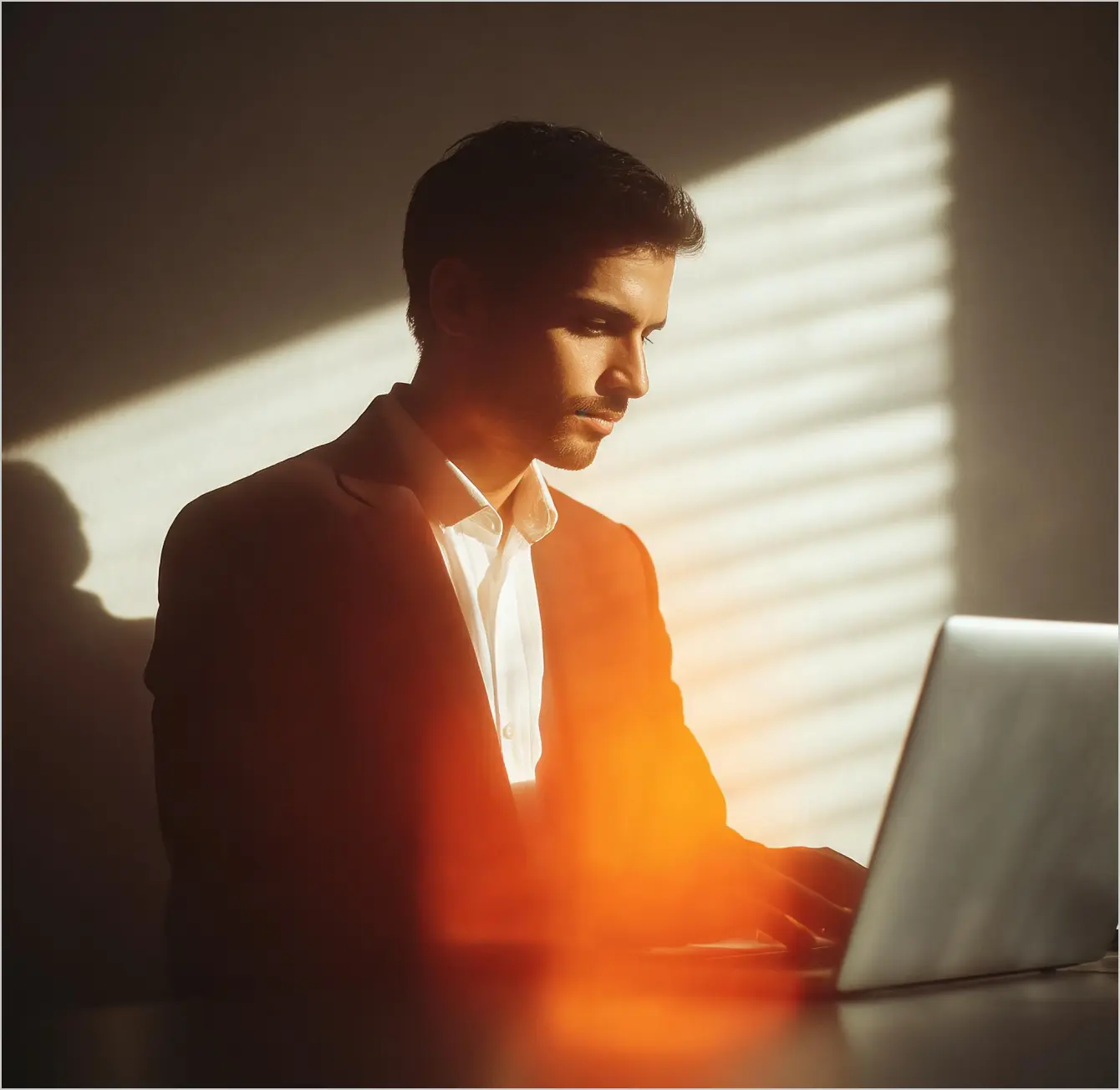 A man working at a desk