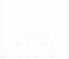 Black and white stylized letters forming the logo 'AXA'.