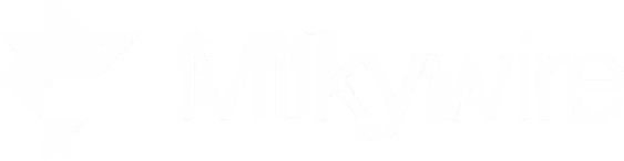 Milkywire brand logo with stylized geometric shapes forming an abstract symbol.