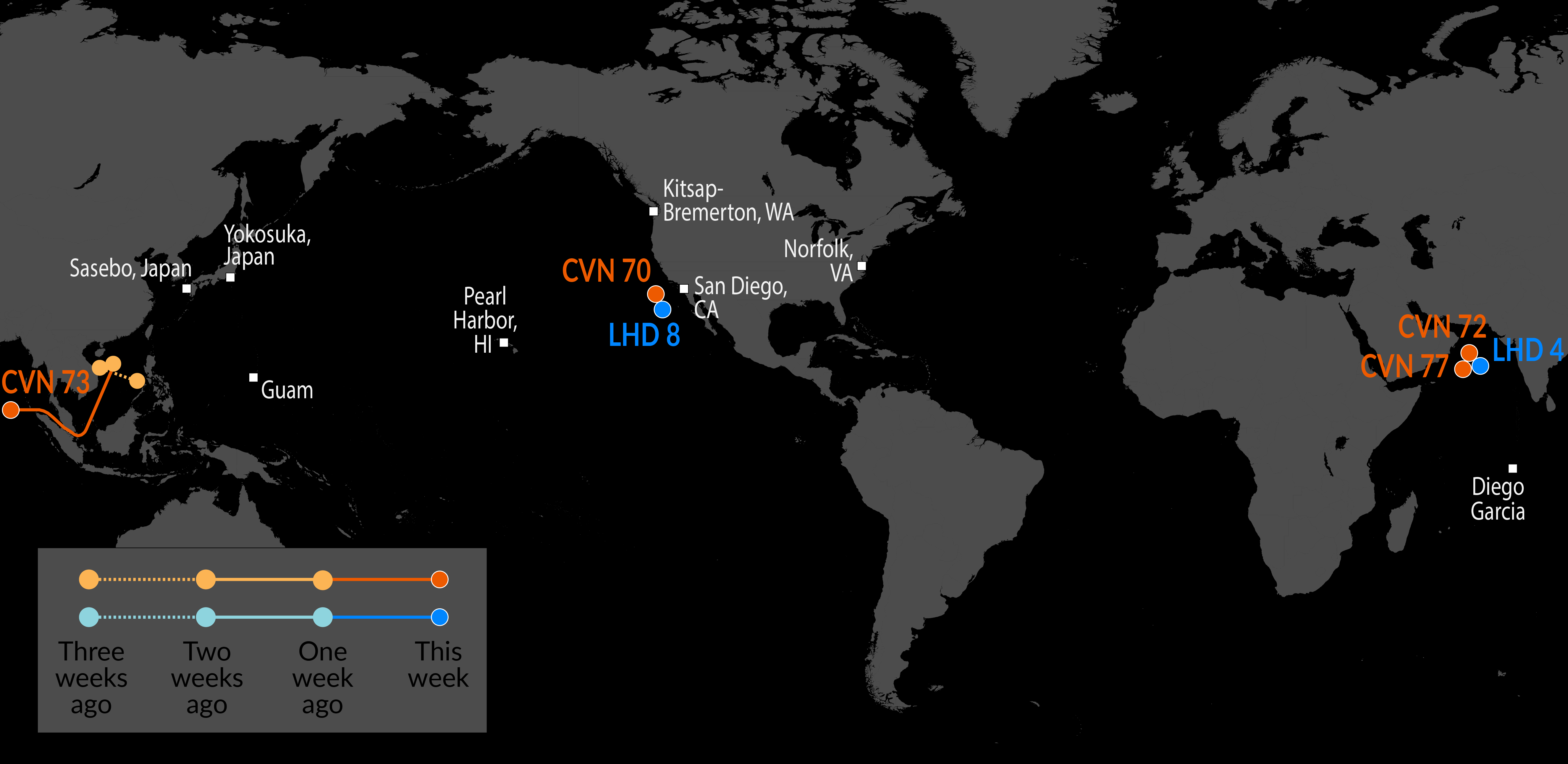 U.S. Naval Update Map: Aug. 20, 2026