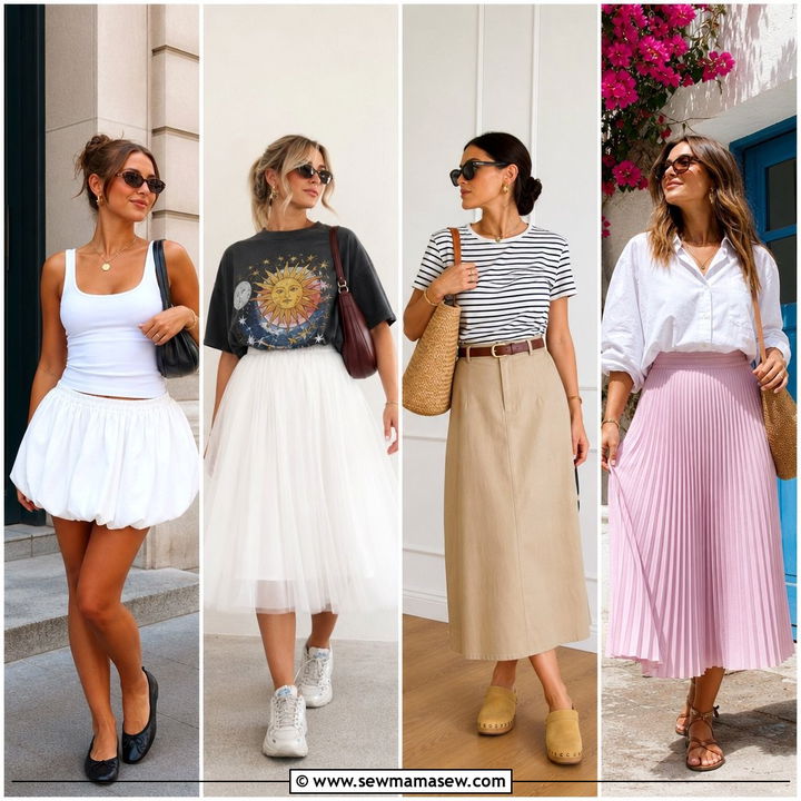 30 Spring Outfits With Skirts For Pretty Seasonal Style