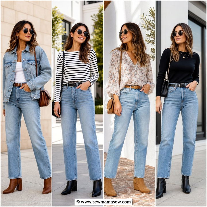 30 Straight Leg Jeans Outfit Ideas With Boots For Fall Style
