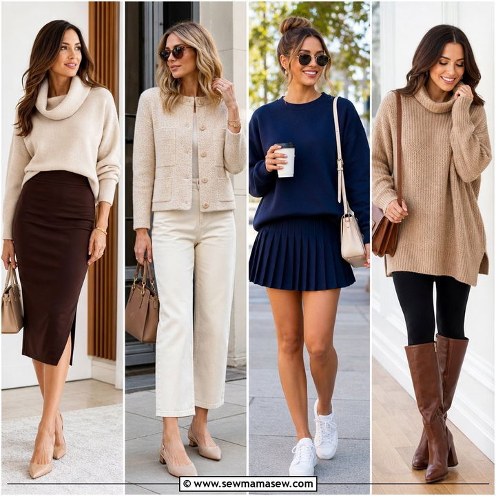 30 Sweater Outfit Ideas for Women Over 40 That Feel Chic