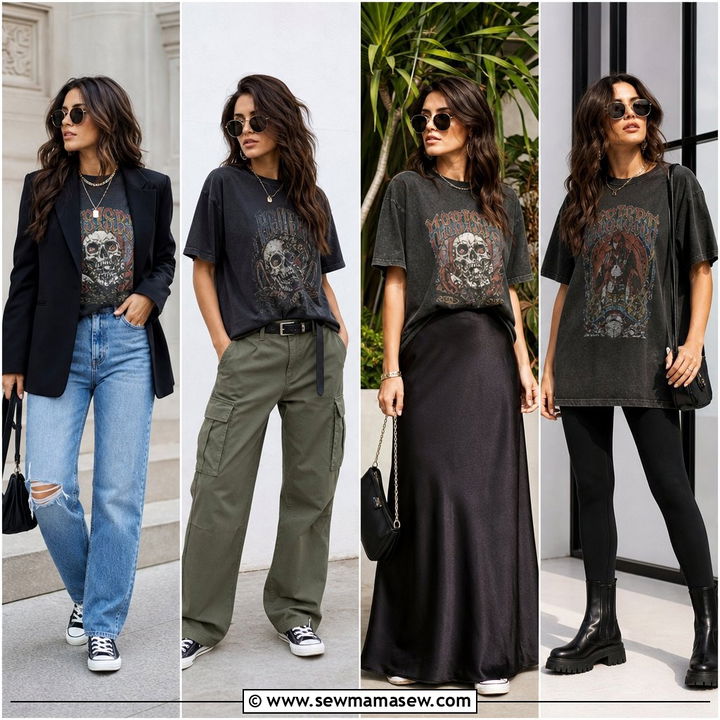 20 Band Tee Outfit Ideas for Edgy Effortless Weekend Style