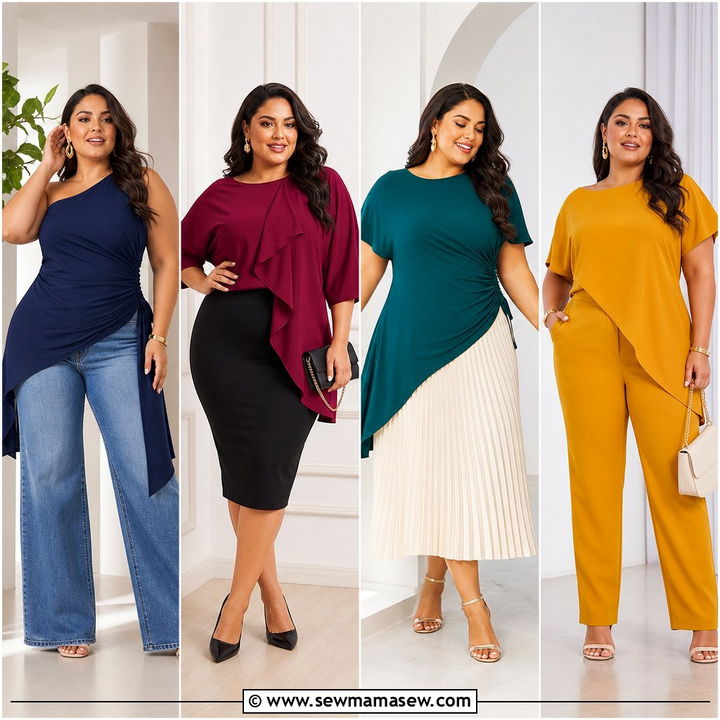 20 Plus Size Asymmetrical Top Outfit Ideas for Modern Style