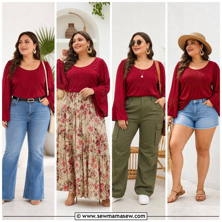 20 Plus Size Bell Sleeve Top Outfit Ideas for Easy Everyday Style
