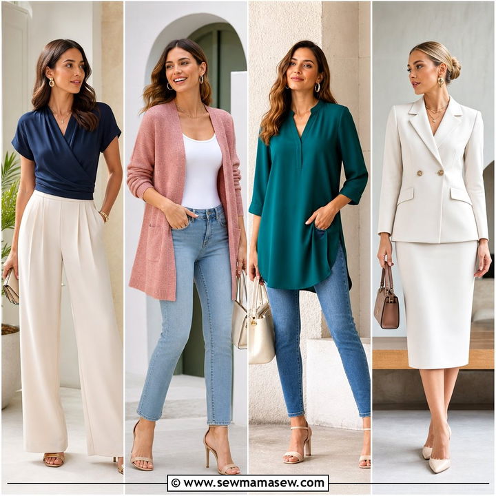 20 Tops for Big Bust Outfit Ideas for Flattering Style
