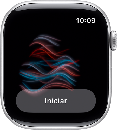 Un Apple Watch en el que se muestra una medición de oxígeno en sangre en curso.