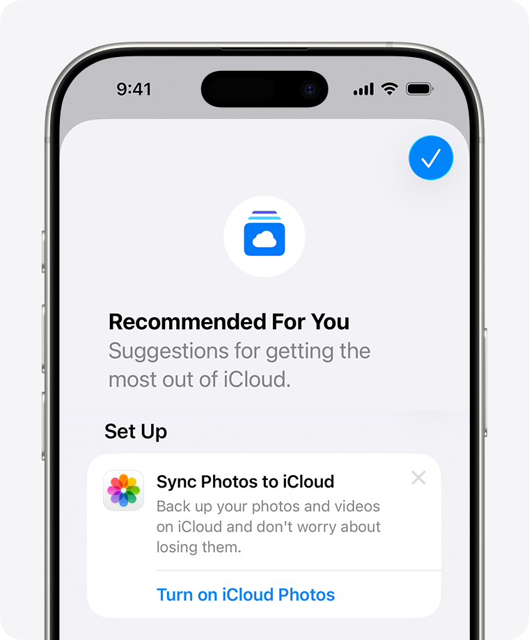 iPhone screen showing the Recommended For You suggestion.
