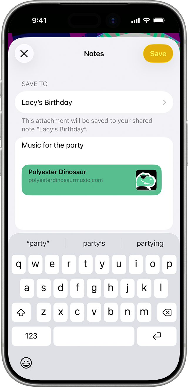 When you add an attachment to a note in iOS 18 or later, you can choose which note to add the attachment to.