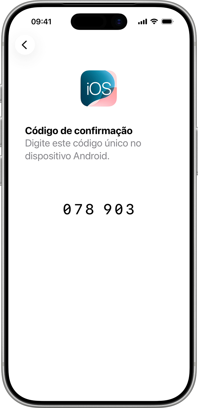 Um código único confirma que os dois dispositivos estão ligados.