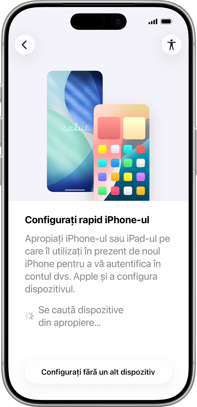 Dacă plasezi telefonul vechi lângă noul tău dispozitiv iPhone, aplicația „Migrare pe iOS” te va ajuta să transferi date wireless.