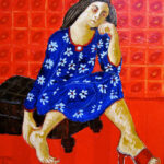 One Shoe. 30x30 acrylic on canvas, 2003