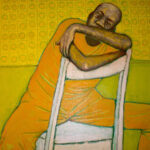 Waiting. 24x30 acrylic on canvas, 2000