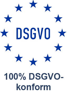 DSGVO konform, von Sternen umgeben