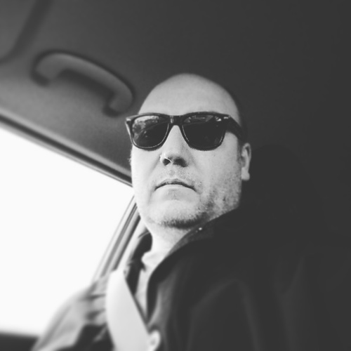black and white profile photo