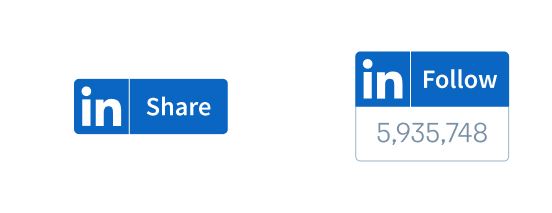 In logo icons with social followers number in the millions