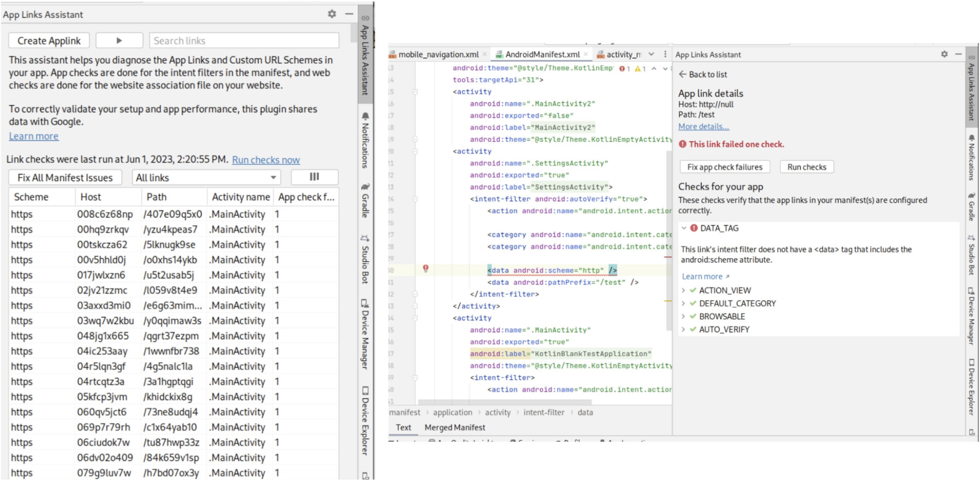 Android Studio 屏幕截图