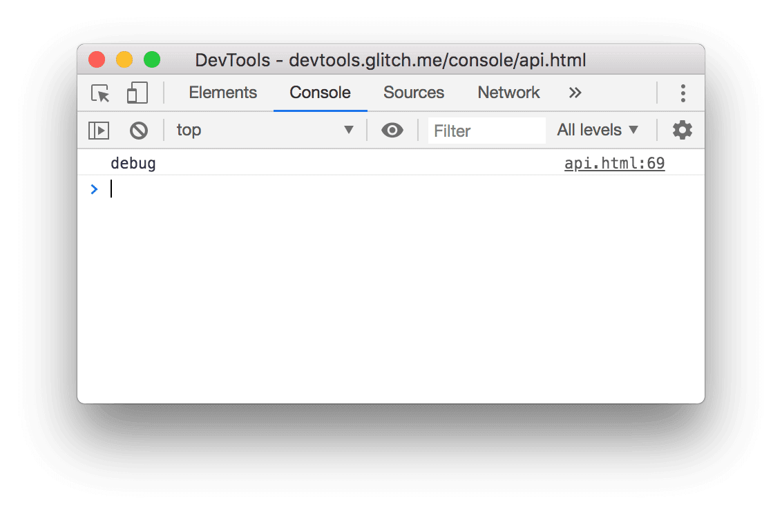 debug() का इस्तेमाल करके, किसी फ़ंक्शन के अंदर ब्रेक करना.