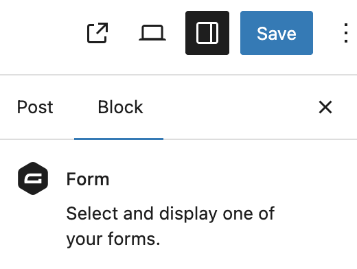 Gravity Forms Block Settings, Form Styles