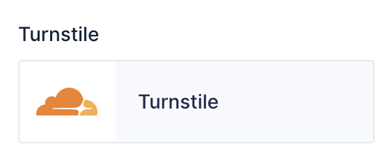Turnstile field as displayed in the Form Editor.