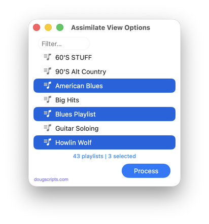Assimilate View Options in action Assimilate View Options in action