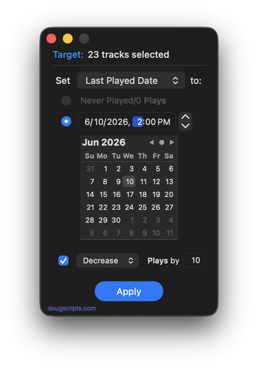 New Last Played Date in action New Last Played Date in action