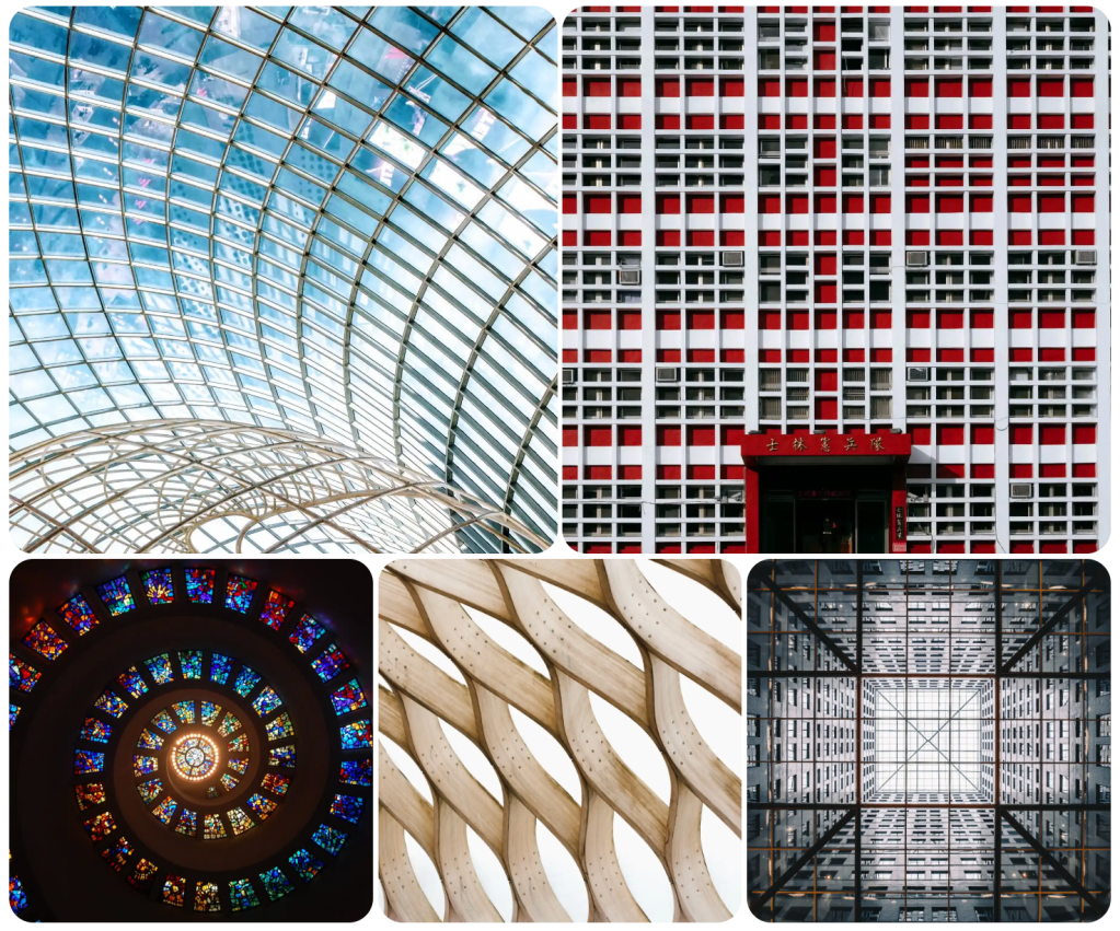 Una galleria di immagini quadrate. Ogni immagine ha angoli arrotondati.