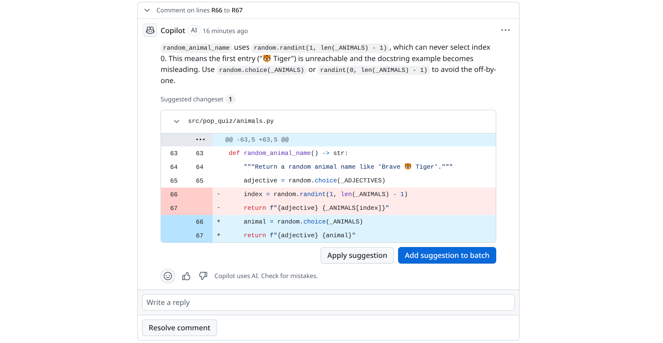 Batch GitHub Copilot Suggestions