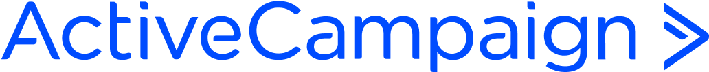 ActiveCampaign logo in blue on a white background
