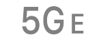 The 5G E status icon.