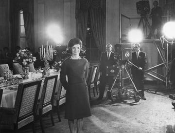 Jackie Kennedy Posing for Film Crew Jackie Kennedy Posing for Film Crew