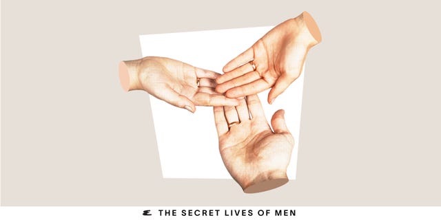 Three hands touching in a triangle formation. Three hands touching in a triangle formation.
