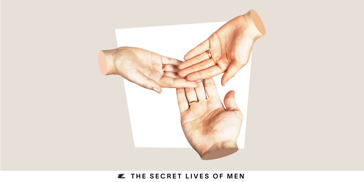Three hands touching in a triangle formation. Three hands touching in a triangle formation.